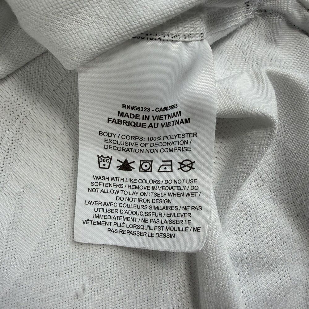 Nike Tiger Woods Dri Fit ADV Golf Polo Shirt Mens Performance White Size XL - Picture 10 of 14